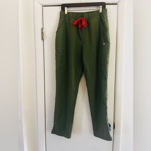 FIGS Olive Green Zamora Jogger Scrub Nurse Medical Yoga Waist Comfort M
